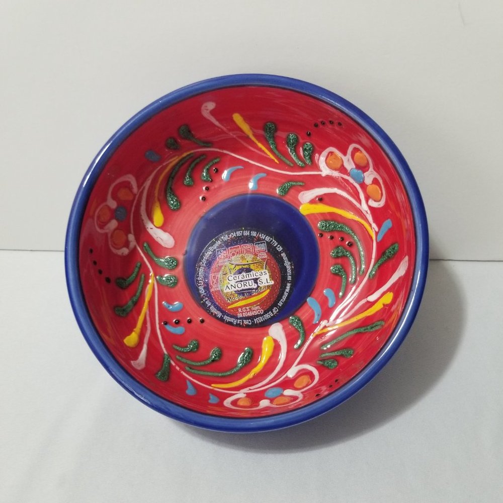 Ceramic Bowl Hand Made Spain 6' New